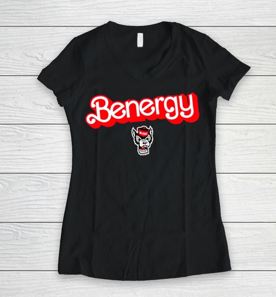 Nc State Wolfpack Ben Middlebrooks Benergy Women V-Neck T-Shirt