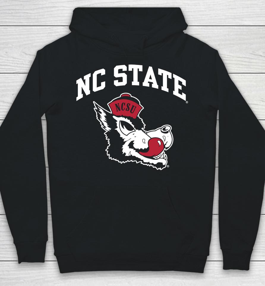 Nc State Wolfpack Black Arched Nc State Over Slobbering Wolf Hoodie
