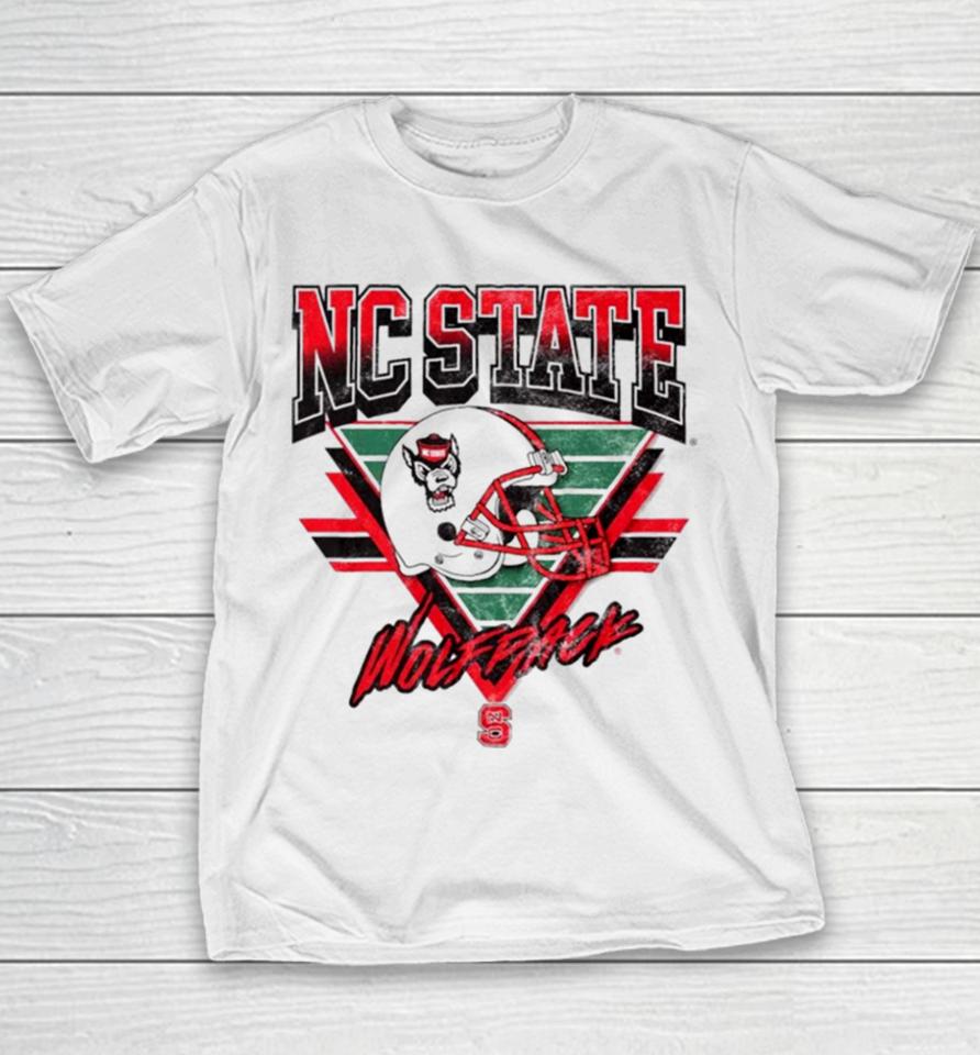 Nc State Wolfpack Helmet Triangle Vintage Youth T-Shirt