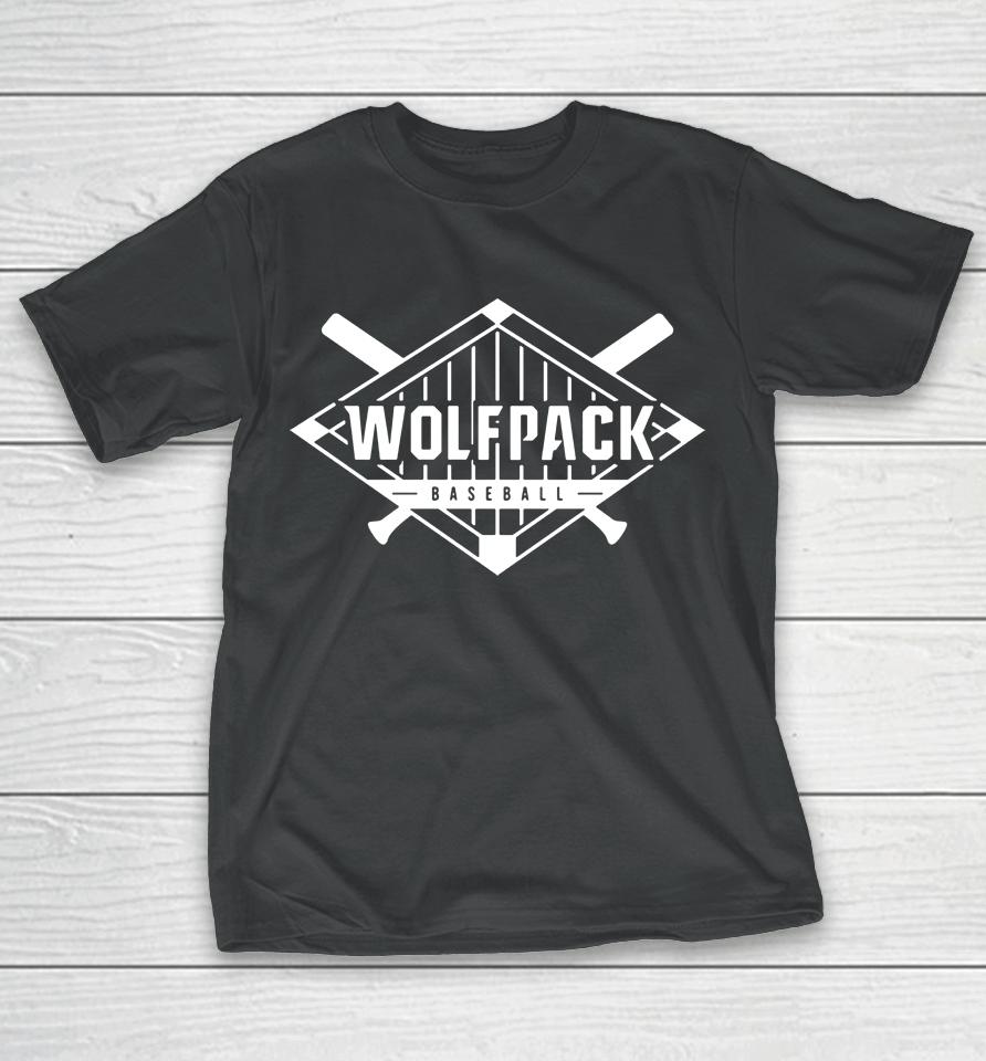 Nc State Wolfpack Red Blend Baseball Diamond T-Shirt