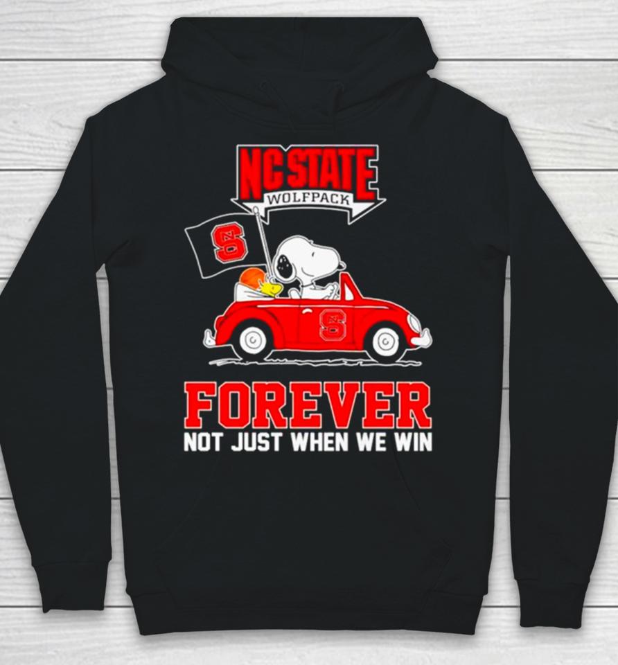 Nc State Wolfpack Snoopy And Woodstock Forever Not Just When We Win Hoodie