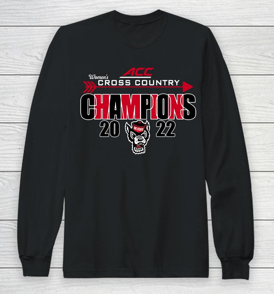 Nc State Wolfpack Women's Cross Country Acc Champions 2022 Long Sleeve T-Shirt