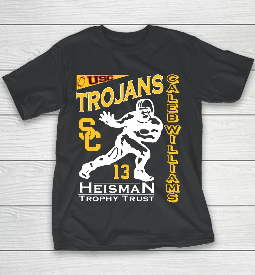 Ncaa 2022 Caleb Williams Usc Trojans Heisman Trophy Winner Youth T-Shirt
