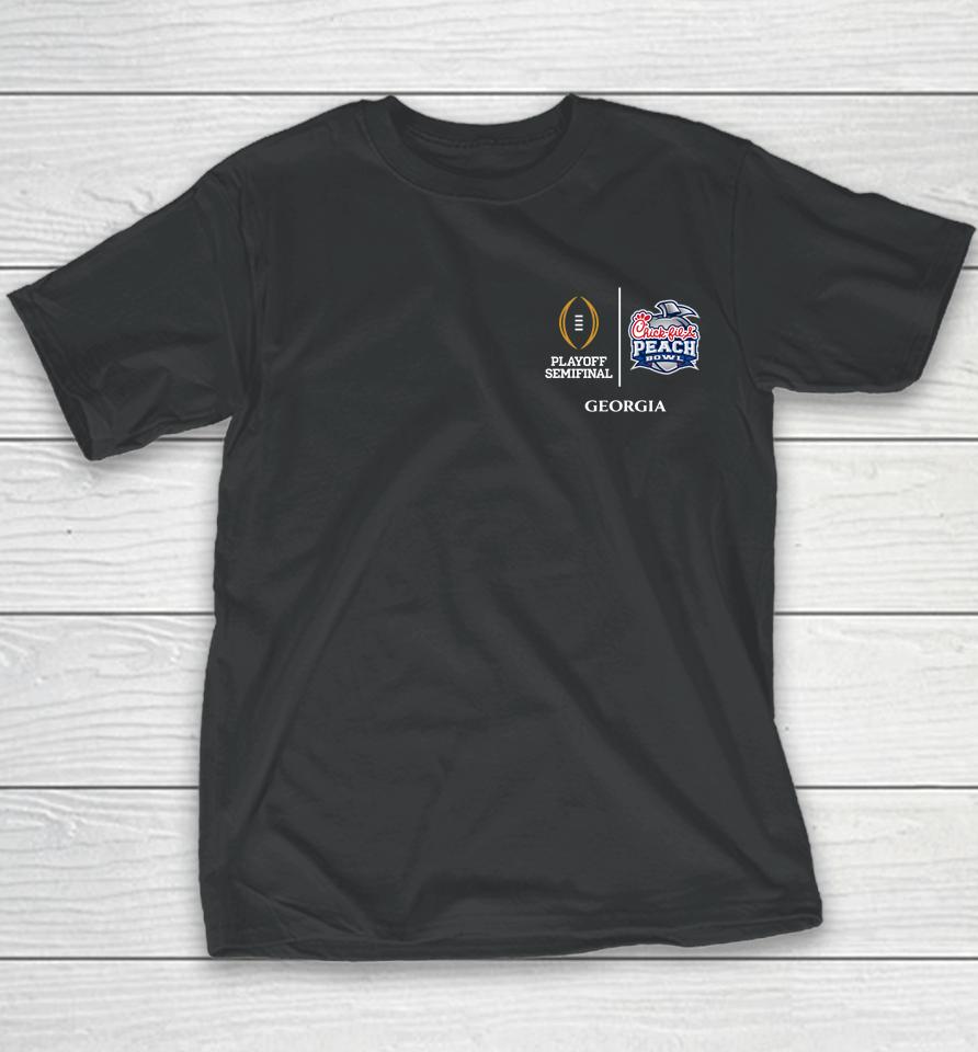 Ncaa 2022 College Football Playoff Georgia Bulldogs Peach Bowl Youth T-Shirt