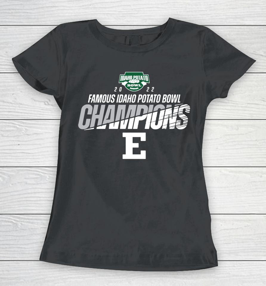 Ncaa 2022 Potato Bowl Eastern Michigan Champions Green Women T-Shirt
