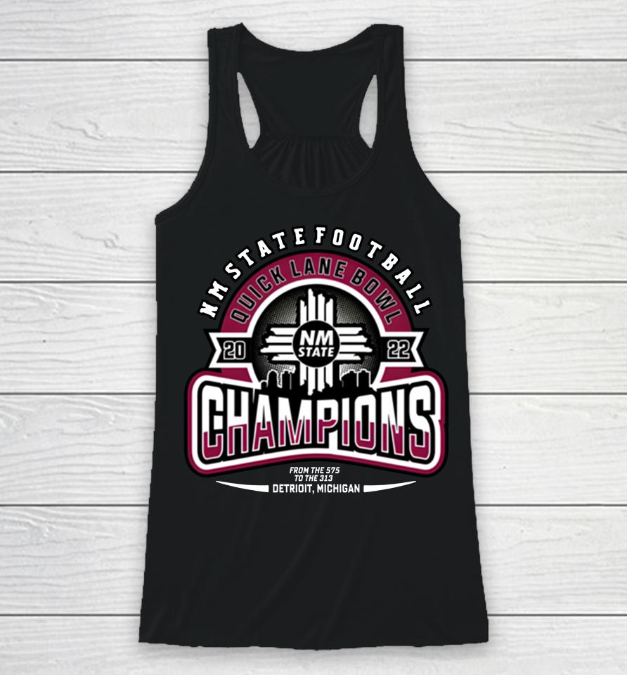 Ncaa 2022 Quick Lane Bowl Champions New Mexico State Racerback Tank