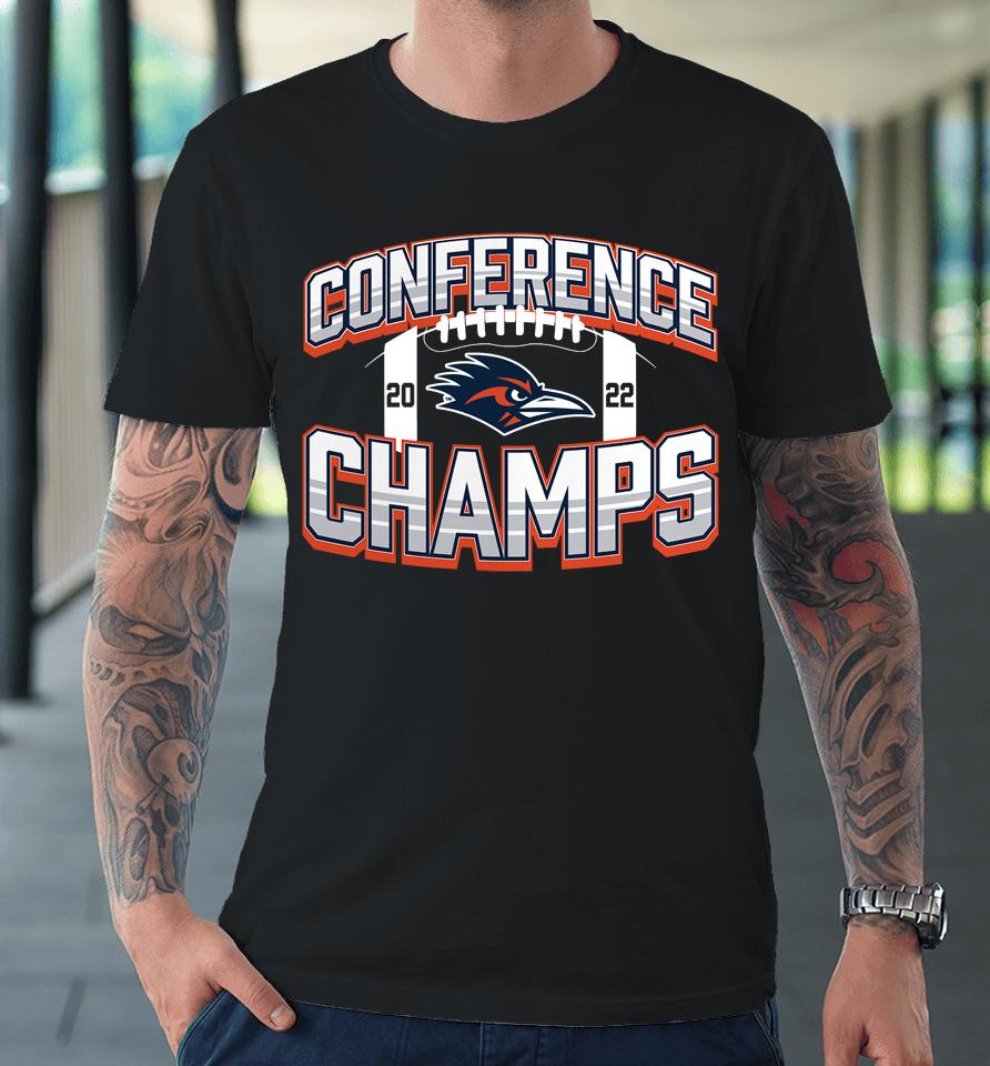 Ncaa 2022 Utsa Roadrunners Conference Champions C-Usa Football Icon Bold Premium T-Shirt