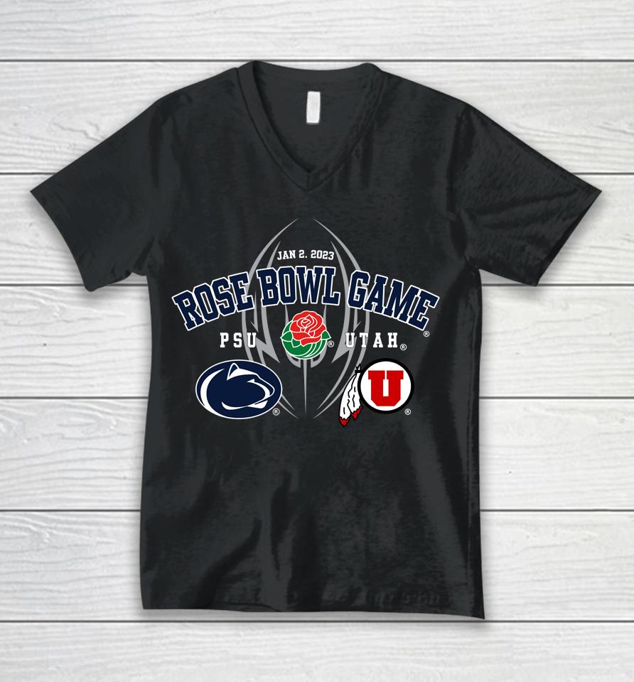 Ncaa 2023 Penn State Rose Bowl Game Dueling Teams Unisex V-Neck T-Shirt