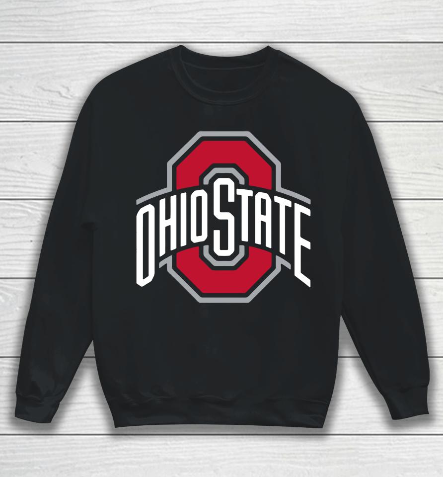 Ncaa Branded Ohio State Buckeyes Identity Logo Black Sweatshirt