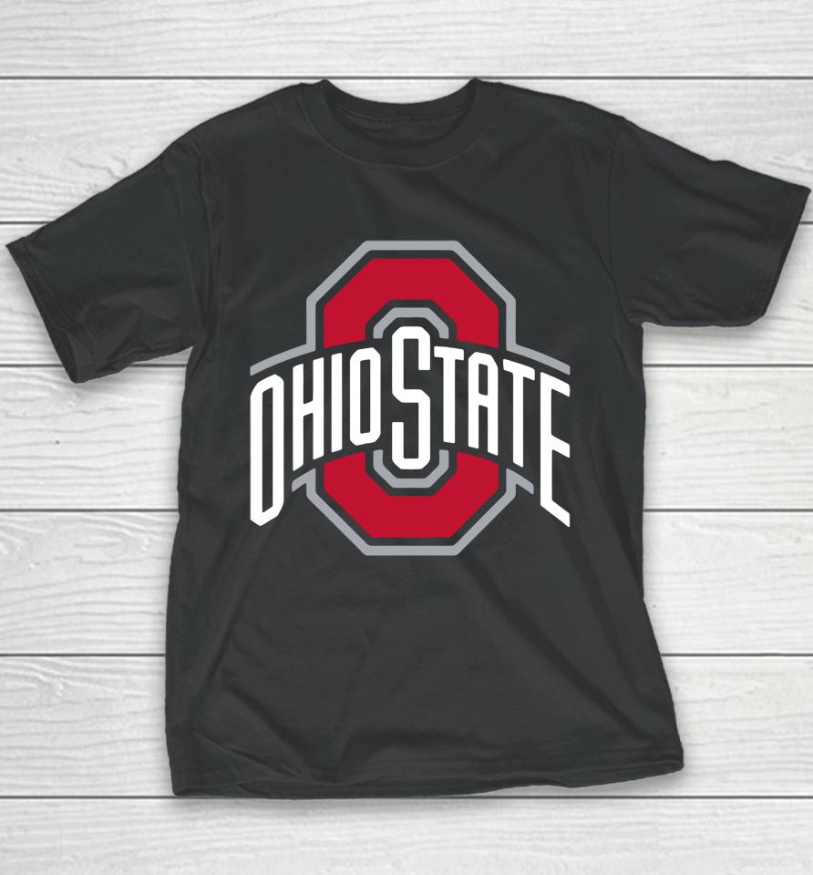 Ncaa Branded Ohio State Buckeyes Identity Logo Black Youth T-Shirt