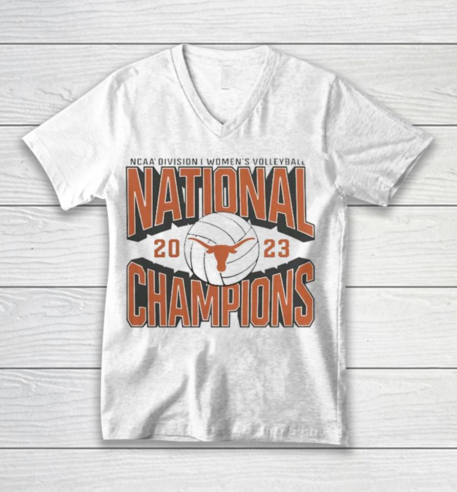 Ncaa Division I Women’s Volleyball National Champions 2023 Texas Longhorns Unisex V-Neck T-Shirt