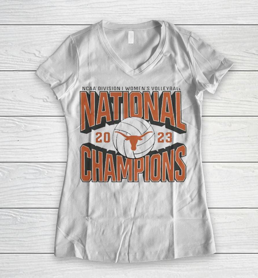 Ncaa Division I Women’s Volleyball National Champions 2023 Texas Longhorns Women V-Neck T-Shirt