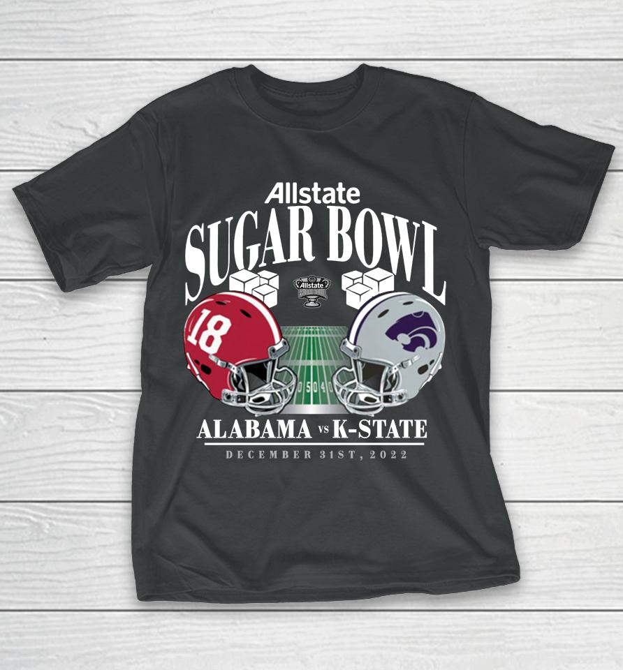 Ncaa Fanatics Alabama Vs K-State Allstate Sugar Bowl Matchup Old School T-Shirt
