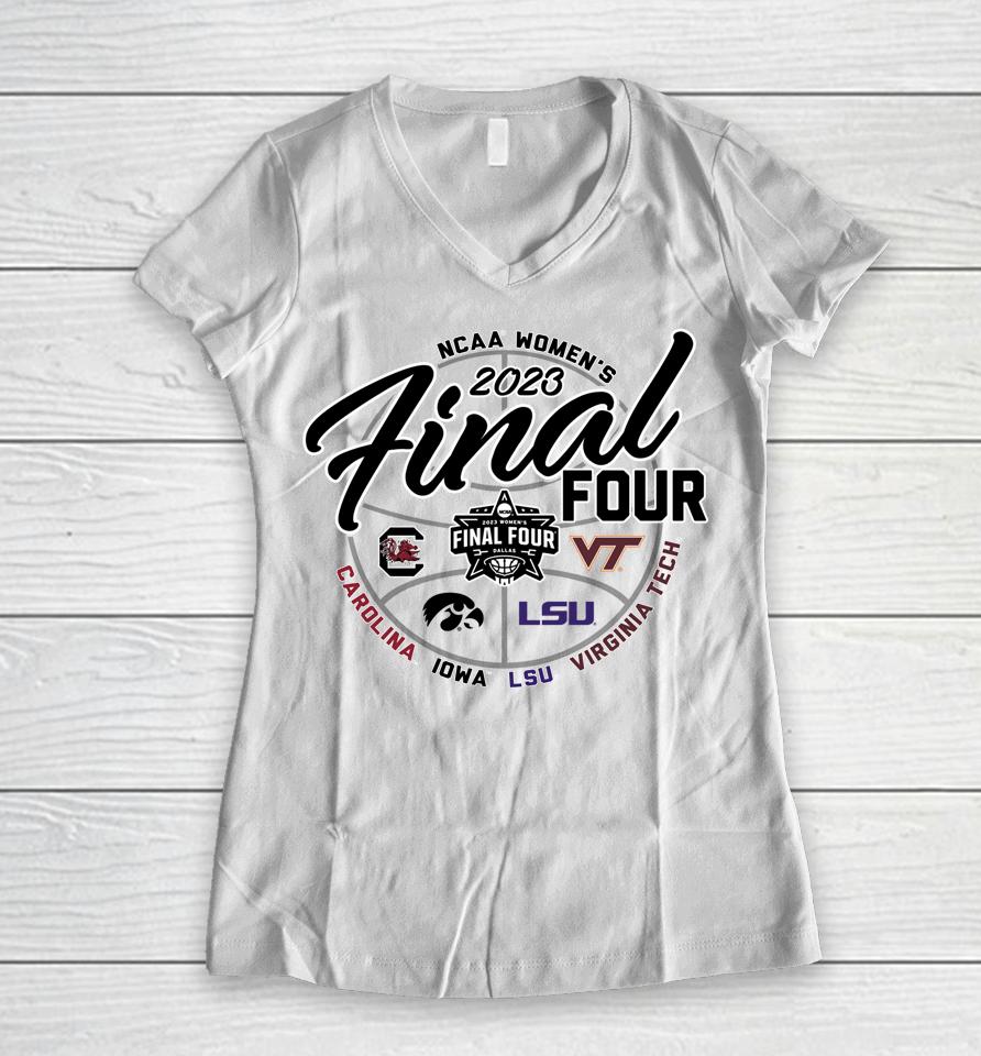 Ncaa Final Four Women's Basketball 2023 Women V-Neck T-Shirt