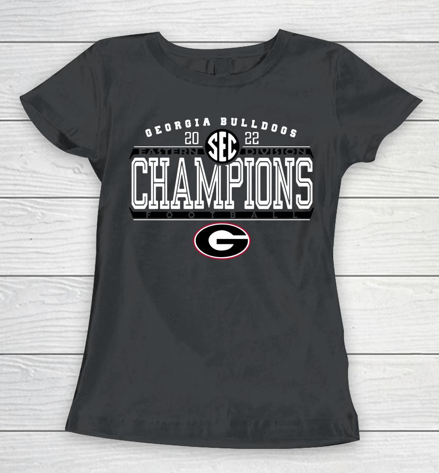 Ncaa Georgia Bulldogs Football 2022 Sec East Champions Women T-Shirt