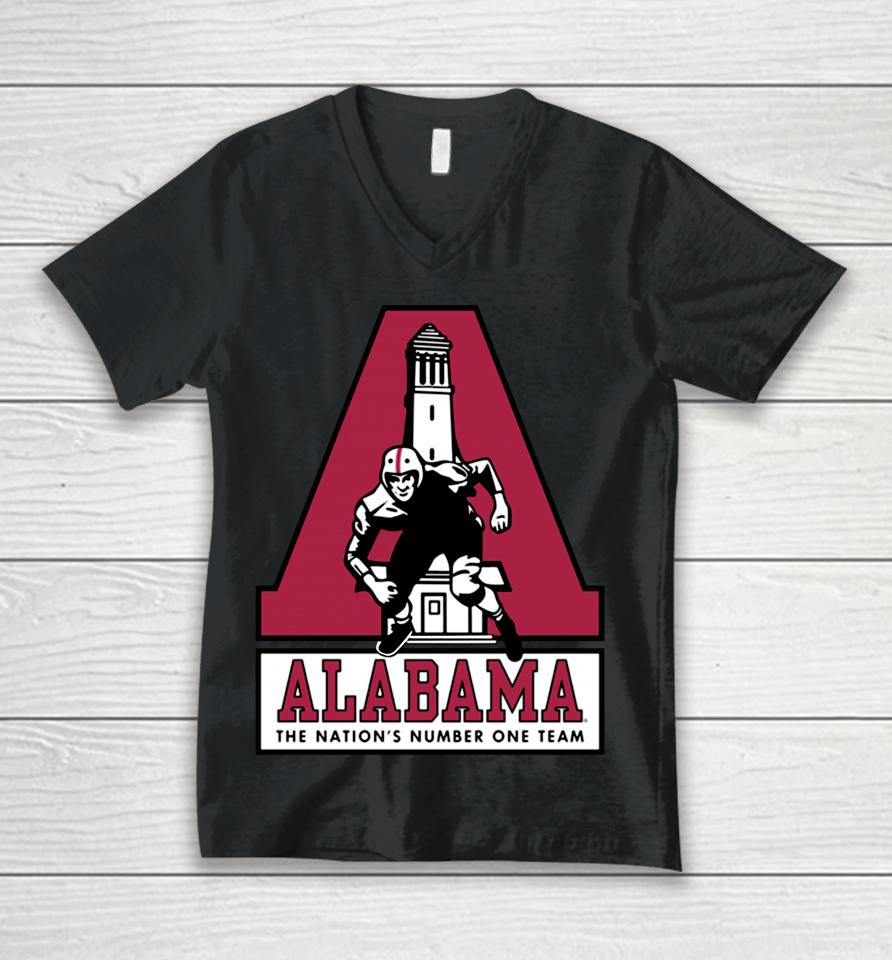Ncaa Grey Alabama Denny Chimes The Nation's Number One Team Unisex V-Neck T-Shirt