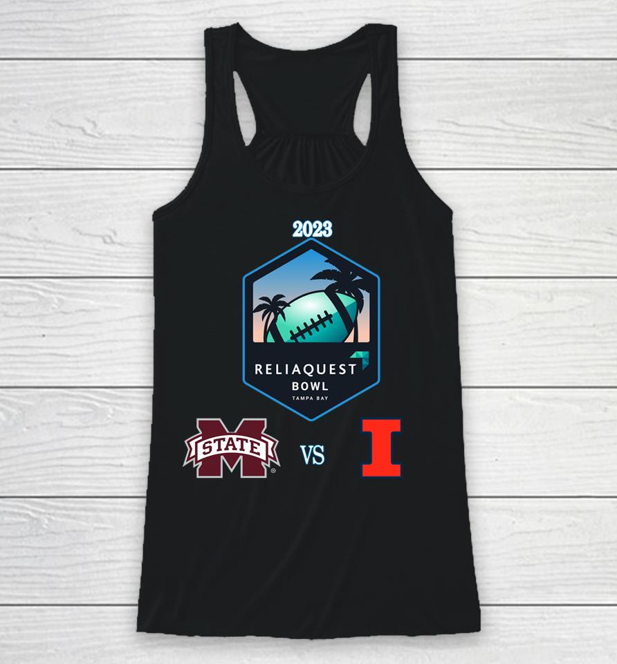 Ncaa Illinois Vs Mississippi State Football 2023 Reliaquest Bowl Matchup Racerback Tank