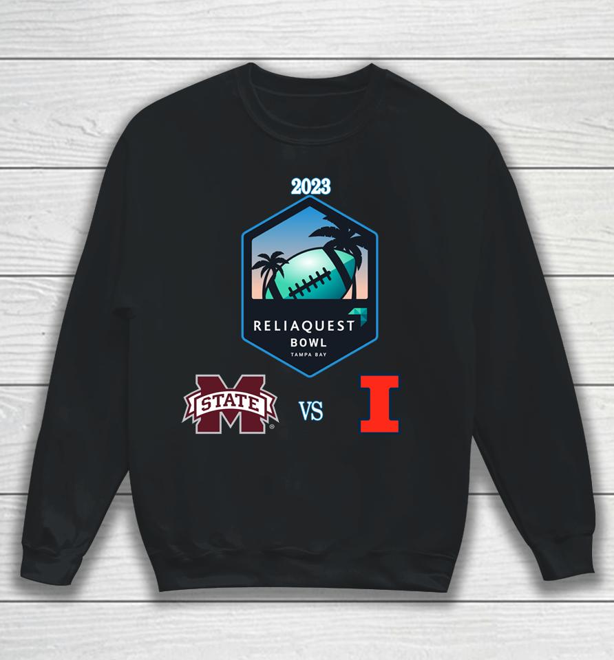 Ncaa Illinois Vs Mississippi State Football 2023 Reliaquest Bowl Matchup Sweatshirt