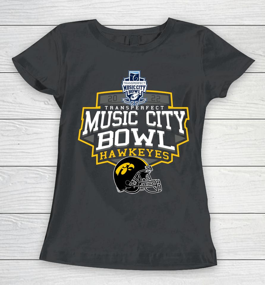 Ncaa Iowa Hawkeyes Transperfect Music City Bowl College Football Playoff Women T-Shirt