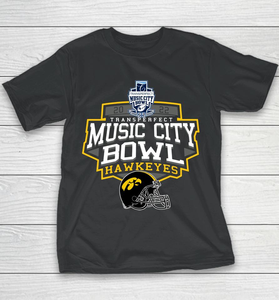 Ncaa Iowa Hawkeyes Transperfect Music City Bowl College Football Playoff Youth T-Shirt