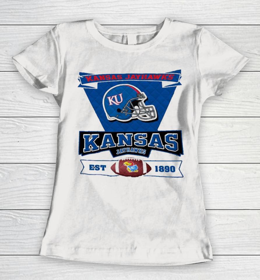 Ncaa Kansas Jayhawks Basketball Est 1890 Women T-Shirt