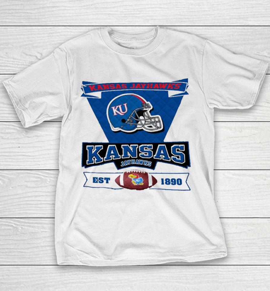 Ncaa Kansas Jayhawks Basketball Est 1890 Youth T-Shirt
