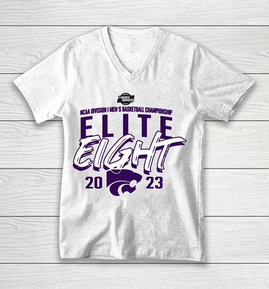Ncaa Kansas State Wildcats Men's Basketball Tournament March Madness Elite Eight Team Unisex V-Neck T-Shirt