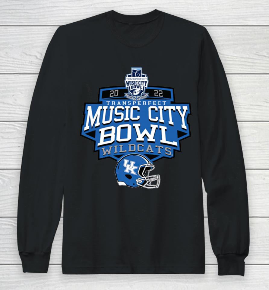 Ncaa Kentucky Wildcats Football 2022 Transperfect Music City Bowl Long Sleeve T-Shirt