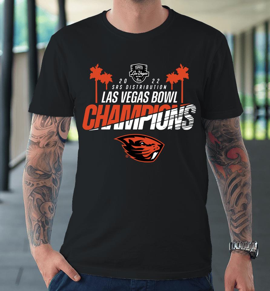 Ncaa Las Vegas Bowl 2022 Champions Black Oregon State Beavers Logo Premium T-Shirt
