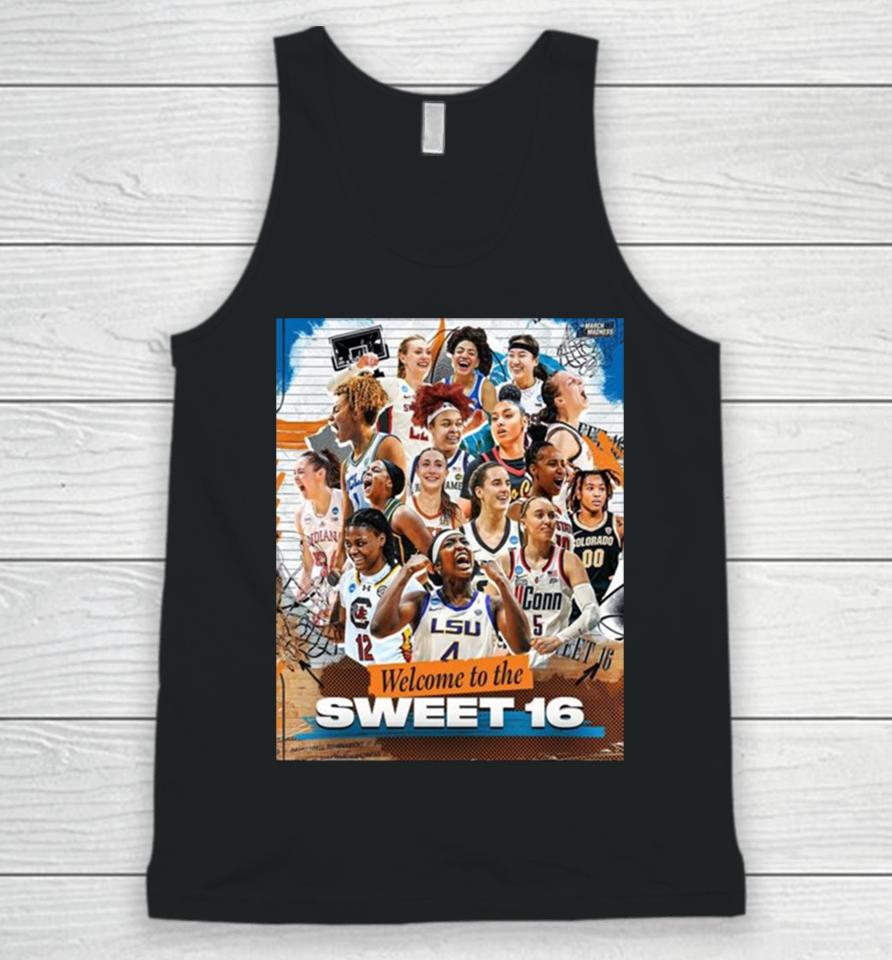 Ncaa March Madness Welcome To The Sweet 16 Season 2023 2024 Unisex Tank Top
