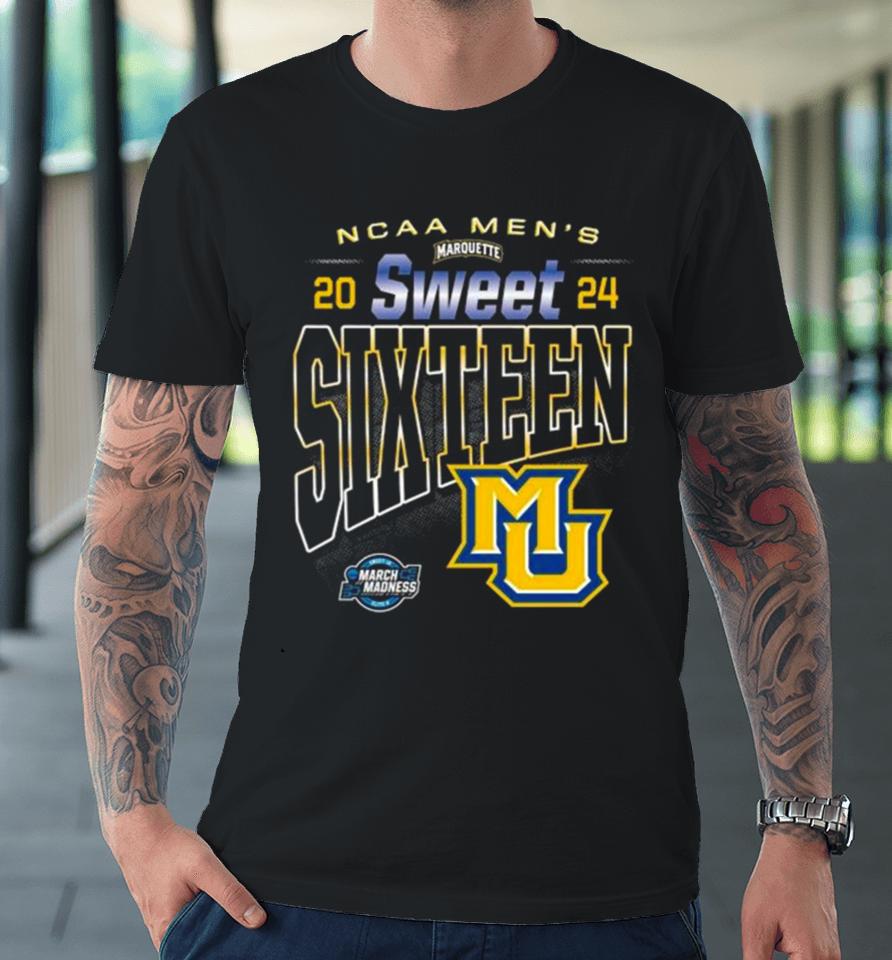 Ncaa Marquette Golden Eagles 2024 Men’s Basketball Sweet Sixteen Premium T-Shirt
