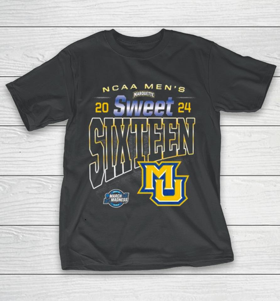 Ncaa Marquette Golden Eagles 2024 Men’s Basketball Sweet Sixteen T-Shirt