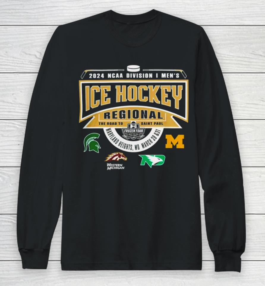 Ncaa Men’s Ice Hockey Regional Maryland Heights Championship 2024 Long Sleeve T-Shirt