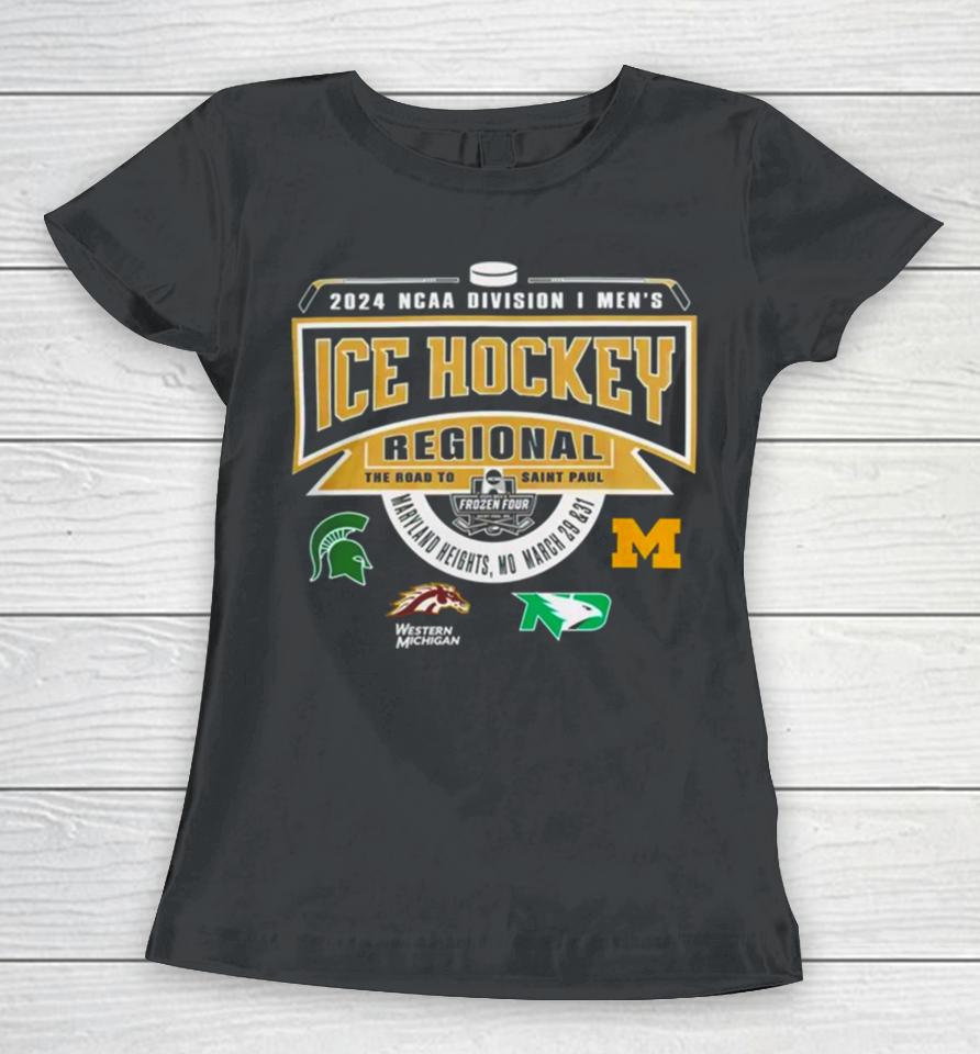 Ncaa Men’s Ice Hockey Regional Maryland Heights Championship 2024 Women T-Shirt