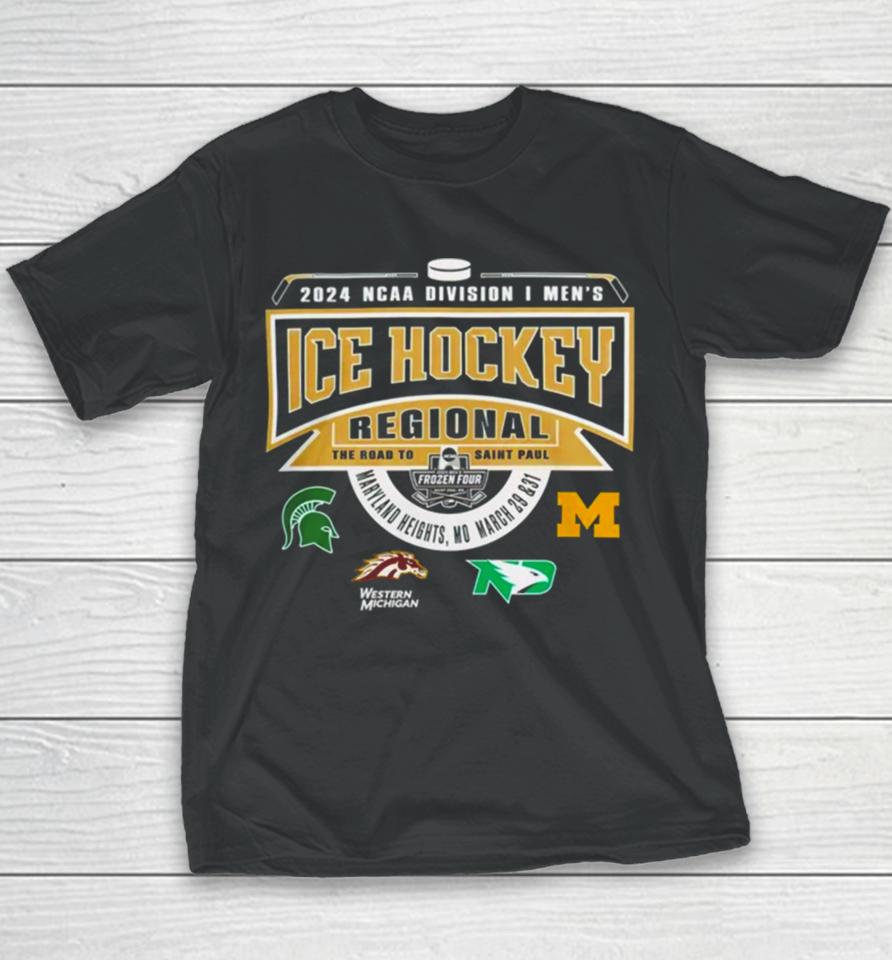 Ncaa Men’s Ice Hockey Regional Maryland Heights Championship 2024 Youth T-Shirt