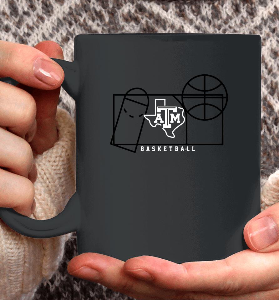 Ncaa Men's Maroon Texas A And M Aggies Basketball Court Fresh Coffee Mug