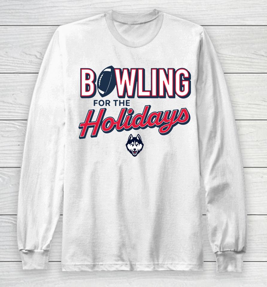 Ncaa Men's Uconn Huskies Bowling For The Holidays Long Sleeve T-Shirt