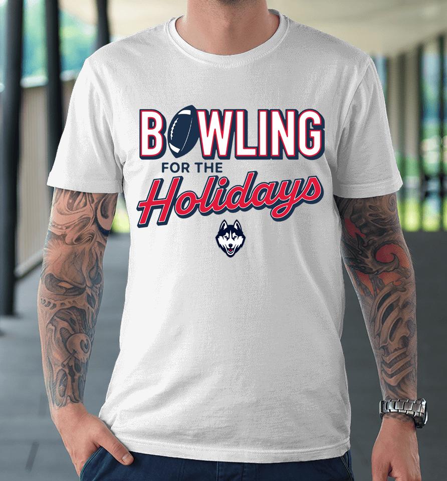 Ncaa Men's Uconn Huskies Bowling For The Holidays Premium T-Shirt