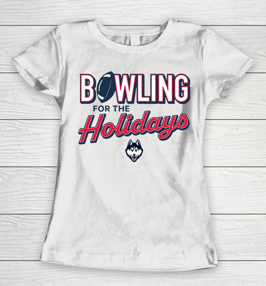 Ncaa Men's Uconn Huskies Bowling For The Holidays Women T-Shirt