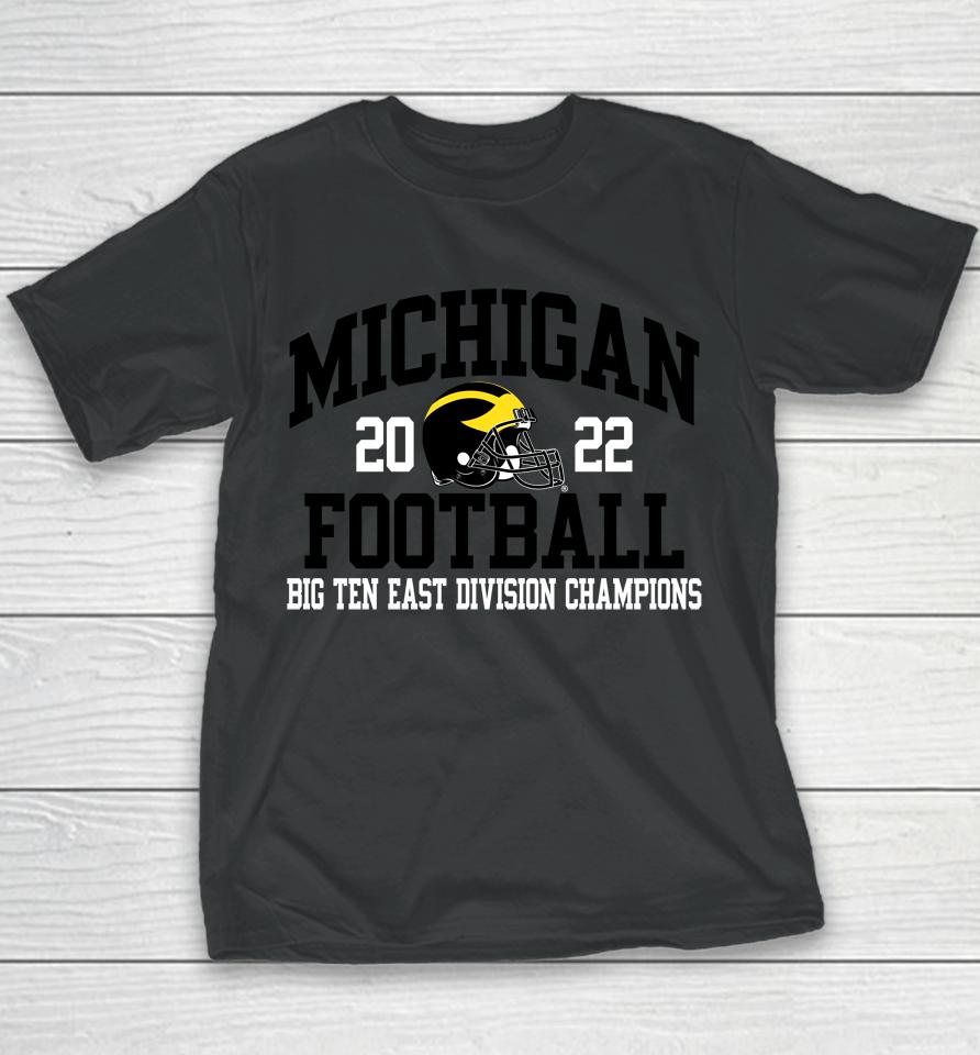 Ncaa Michigan Football 2022 Big 10 East Division Champions Youth T-Shirt