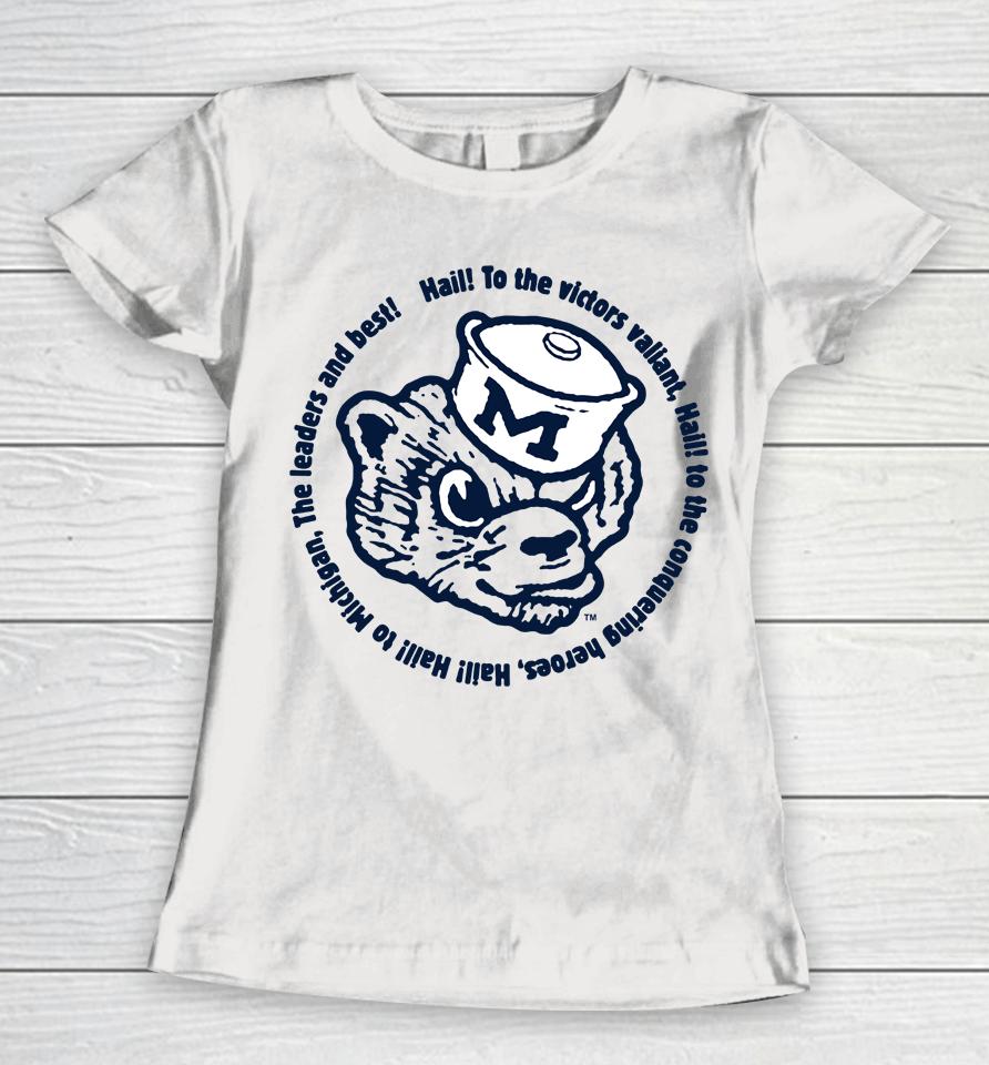 Ncaa Michigan Wolverines Football Hail To The Victors Lyrics Women T-Shirt