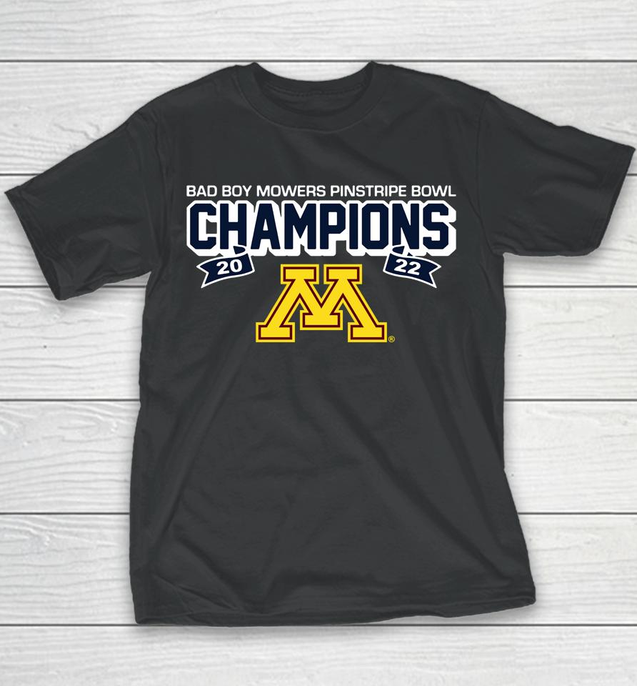 Ncaa Minnesota Golden 2022 Pinstripe Bowl Youth T-Shirt