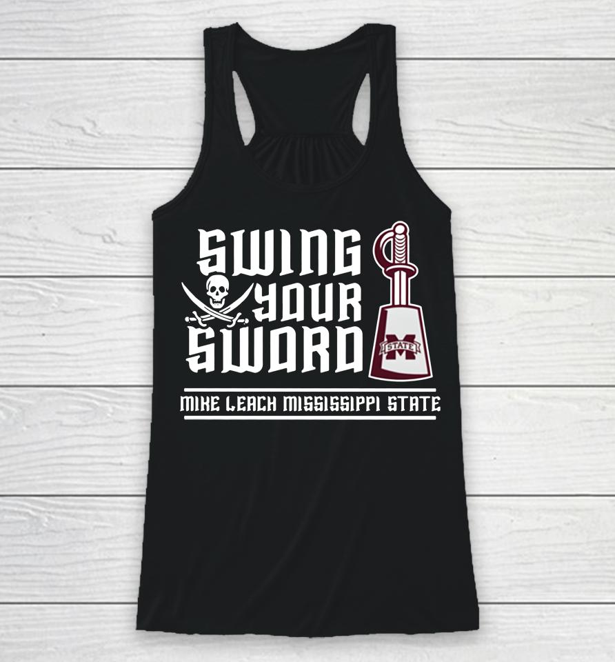 Ncaa Mississippi State Mike Leach Swing Your Sword Racerback Tank