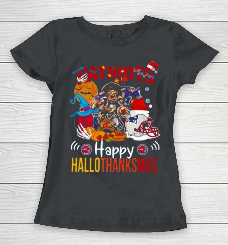 Ncaa New England Patriots Mascot Happy Hallothanksmas Women T-Shirt