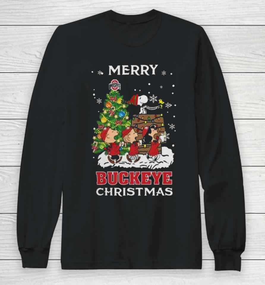 Ncaa Ohio State Buckeyes Snoopy Family Christmas Long Sleeve T-Shirt