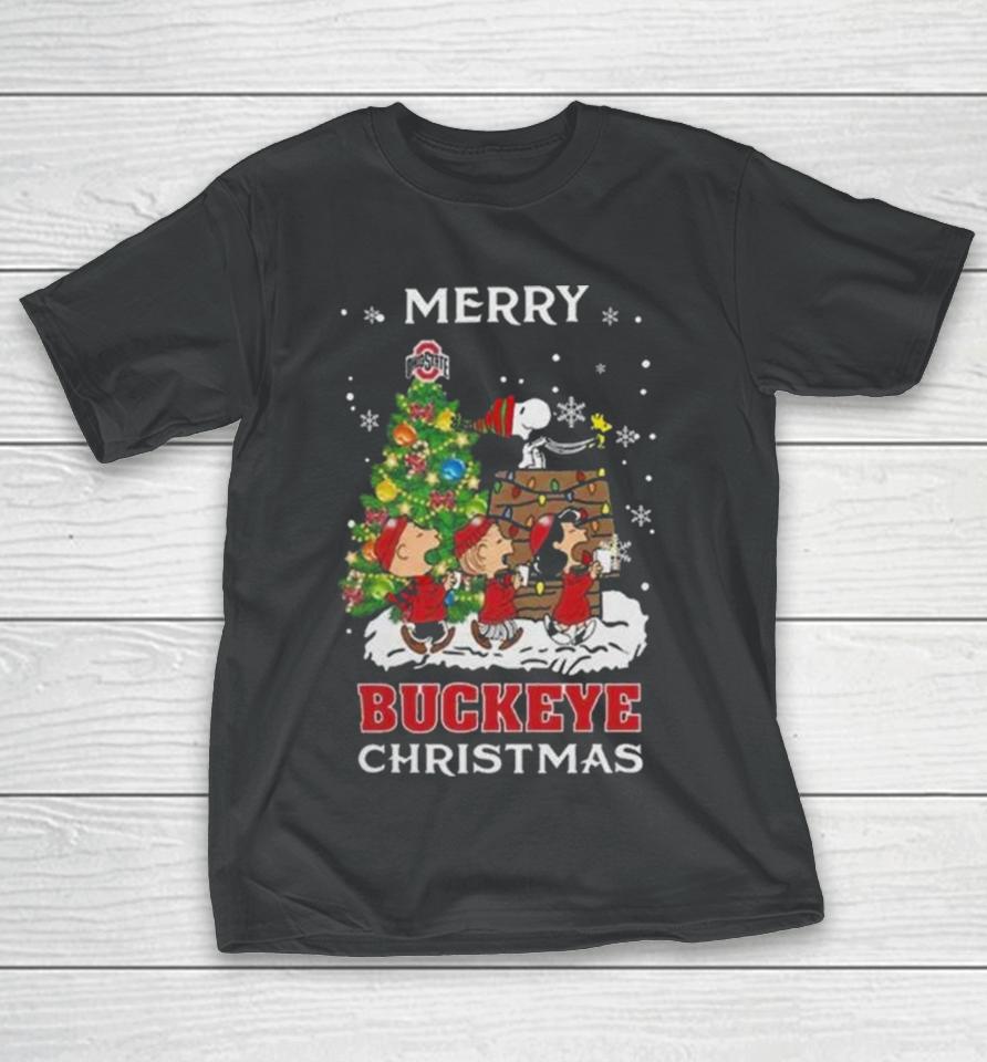 Ncaa Ohio State Buckeyes Snoopy Family Christmas T-Shirt
