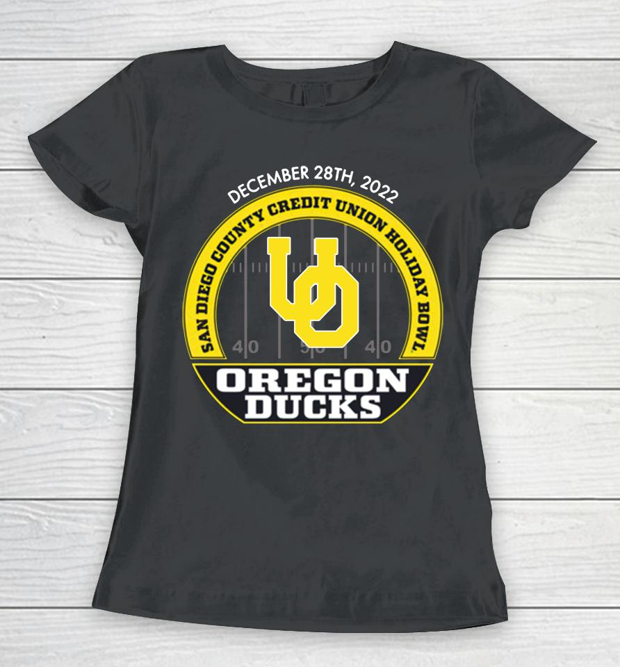Ncaa Oregon Ducks 2022 Holiday Bowl Women T-Shirt
