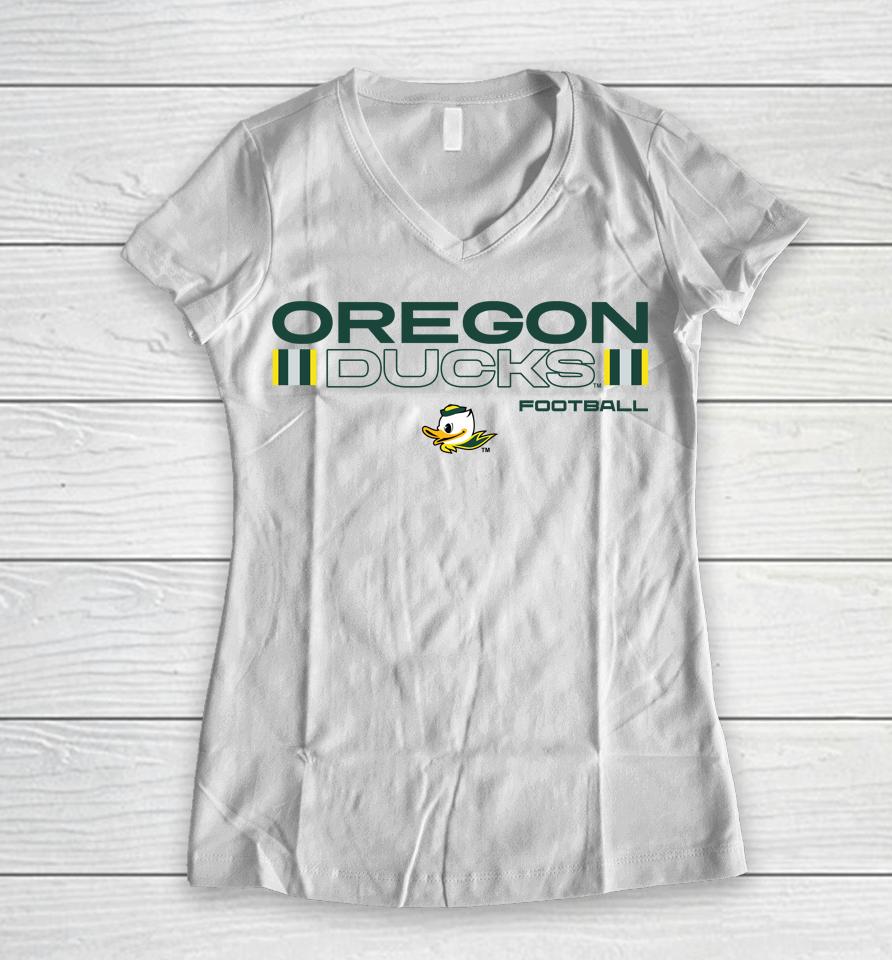 Ncaa Oregon Ducks Velocity Legend Performance Women V-Neck T-Shirt