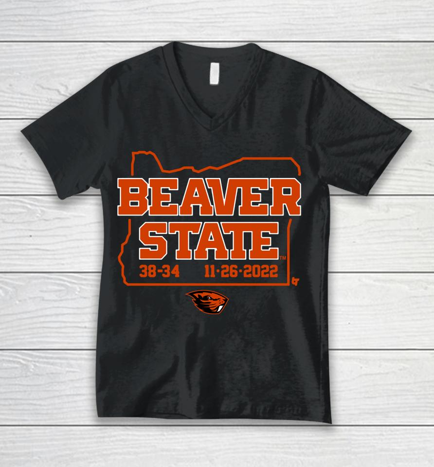 Ncaa Oregon State Football Beaver State Unisex V-Neck T-Shirt