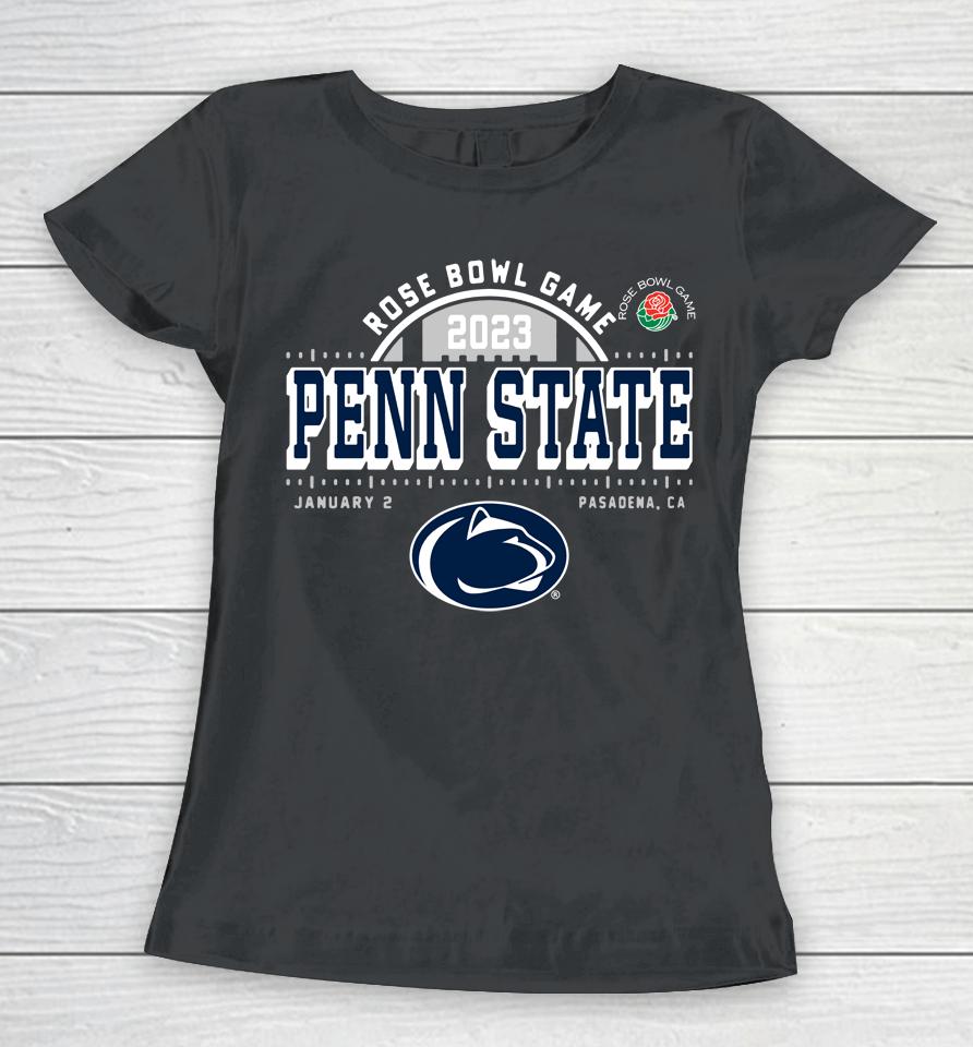 Ncaa Penn State 2023 Rose Bowl Game Navy Women T-Shirt